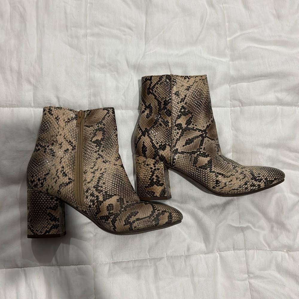 Amazon snakeskin booties